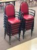 DESCRIPTION: (12) - PADDED SEAT STACKABLE ARM CHAIRS RETAIL PRICE: $80 EACH ADDITIONAL INFORMATION: GREAT CONDITION WITH MINOR COSMETIC WEAR. STOCK PH - 4