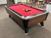 DESCRIPTION: DYNAMO POOL TABLE WITH ACCESSORIES ADDITIONAL INFORMATION: GOOD CONDITION. SEE PHOTOS FOR LOT ACCESSORIES. SOLD AS SET. LOCATION: CLINIC - 5