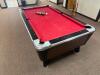 DESCRIPTION: DYNAMO POOL TABLE WITH ACCESSORIES ADDITIONAL INFORMATION: GOOD CONDITION. SEE PHOTOS FOR LOT ACCESSORIES. SOLD AS SET. LOCATION: CLINIC - 9