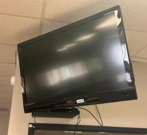 DESCRIPTION: 42" LCD FLAT SCREEN TV WITH CEILING MOUNT BRAND / MODEL: INSIGNIA ADDITIONAL INFORMATION: SOLD AS SET. SIZE: SEE PHOTOS LOCATION: CLINIC