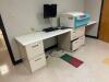 DESCRIPTION: WALL MOUNTED MONITOR AND ACCESSORY SET ADDITIONAL INFORMATION: KEYBOARD AND MOUSE INCLUDED. SIZE: SEE PHOTOS LOCATION: CLINIC 8 MEDICAL L - 3