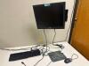 DESCRIPTION: WALL MOUNTED MONITOR AND ACCESSORY SET ADDITIONAL INFORMATION: KEYBOARD AND MOUSE INCLUDED. SIZE: SEE PHOTOS LOCATION: CLINIC 8 MEDICAL L - 3