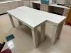 DESCRIPTION: (2) - HIGH TOP WOOD WORK TABLES ADDITIONAL INFORMATION: CONTENTS NOT INCLUDED. SIZE: SEE PHOTOS LOCATION: CLINIC 8 MEDICAL LAB THIS LOT I - 3