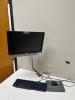 DESCRIPTION: WALL MOUNTED MONITOR AND ACCESSORY SET ADDITIONAL INFORMATION: KEYBOARD AND MOUSE INCLUDED. SIZE: SEE PHOTOS LOCATION: CLINIC 9 MEDICAL L - 2