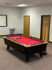 DESCRIPTION: DYNAMO POOL TABLE WITH ACCESSORIES ADDITIONAL INFORMATION: GOOD CONDITION. SEE PHOTOS FOR LOT ACCESSORIES. SOLD AS SET. LOCATION: CLINIC - 7