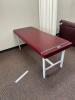 DESCRIPTION: 72" METAL FRAME VINYL FLAT TOP STRAIGHT LINE TREATMENT TABLE RETAIL PRICE: $500.00 ADDITIONAL INFORMATION: EXCELLENT CONDITION. STOCK PHO - 2