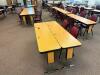 DESCRIPTION: (6) - 72" ADJUSTABLE HEIGHT LAMINATE TOP SEMINAR TABLES WITH FOLDING PANEL LEGS RETAIL PRICE: $200.00 EACH ADDITIONAL INFORMATION: TABLE - 3