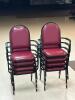 DESCRIPTION: (8) - PADDED SEAT STACKABLE ARM CHAIRS RETAIL PRICE: $80 EACH ADDITIONAL INFORMATION: GREAT CONDITION WITH MINOR COSMETIC WEAR. STOCK PHO - 4