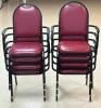 DESCRIPTION: (8) - PADDED SEAT STACKABLE ARM CHAIRS RETAIL PRICE: $80 EACH ADDITIONAL INFORMATION: GREAT CONDITION WITH MINOR COSMETIC WEAR. STOCK PHO - 2