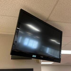 DESCRIPTION: 42" LCD FLAT SCREEN TV WITH CEILING MOUNT BRAND / MODEL: INSIGNIA ADDITIONAL INFORMATION: SOLD AS SET. SIZE: SEE PHOTOS LOCATION: CLINIC