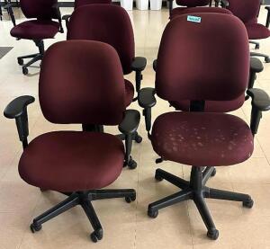 DESCRIPTION: (2) - PC. MATCHING ROLLING OFFICE CHAIR SET LOCATION: OPEN AREA BETWEEN CLINIC 9 & 10 THIS LOT IS: SOLD BY THE PIECE QTY: 2