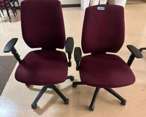 DESCRIPTION: (2) - PC. MATCHING ROLLING OFFICE CHAIR SET LOCATION: OPEN AREA BETWEEN CLINIC 9 & 10 THIS LOT IS: SOLD BY THE PIECE QTY: 2