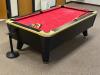 DESCRIPTION: DYNAMO POOL TABLE WITH ACCESSORIES ADDITIONAL INFORMATION: GOOD CONDITION. SEE PHOTOS FOR LOT ACCESSORIES. SOLD AS SET. LOCATION: CLINIC - 6