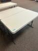 DESCRIPTION: 4 FT. FOLDING TABLE BRAND / MODEL: LIFETIME ADDITIONAL INFORMATION: CONTENTS NOT INCLUDED. TABLE ONLY. LOCATION: CLINIC 10 OPEN AREA THIS - 2