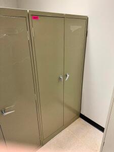 DESCRIPTION: 36" X 18" TWO DOOR METAL STORAGE CABINET SIZE 36" X 18" X 72" LOCATION: PHARMACY QTY: 1