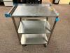 DESCRIPTION: (2) LAKESIDE THREE TIER STAINLESS UTILITY CARTS BRAND / MODEL: LAKESIDE LOCATION: CART ROOM THIS LOT IS: SOLD BY THE PIECE QTY: 2