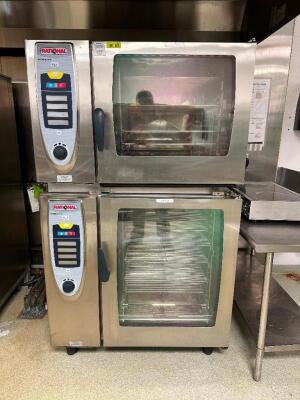 RATIONAL SCC 62 / SCC 102 DOUBLE STACK ICOMBI CLASSIC 6 PAN ELECTRIC COMBI OVEN /