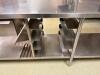 150" X 30" ALL STAINLESS TABLE W/ MOUNTED CAN OPENER. - 4