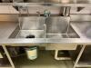 150" TWO WELL ALL STAINLESS PREP SINK W/ SALVAJOR 200 DISPOSAL - 2