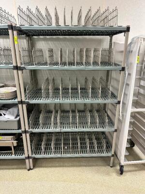 48" X 24" FIVE TIER METRO ANTIBACTERIAL PLASTIC SHELF