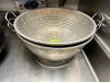 (2) 16" ALUMINUM COLANDERS