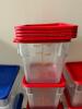 (4) 8 QT PLASTIC CONTAINERS W/ LIDS. - 2