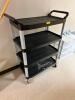 FOUR TIER PLASTIC UTILITY / AV CART