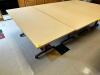 (2) 72" X 30" COMPOSITE TABLES W/ DOUBLE PEDESTAL BASES. - 3