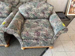 (2) UPHOLSTERED ARM CHAIRS