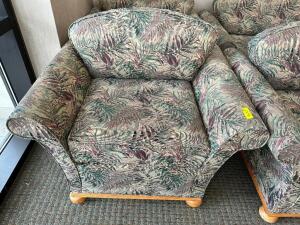 (2) UPHOLSTERED ARM CHAIRS