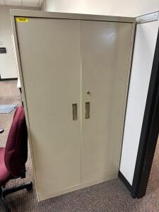 36" TWO DOOR METAL STORAGE CABINET