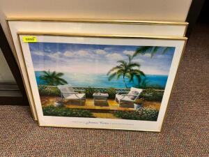 (2) 36" FRAMED PRINTS