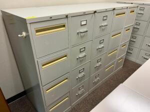 (5) FOUR DRAWER METAL FILE CABINETS