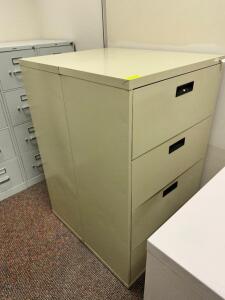 (2) 30" THREE DRAWER LATERAL FILE CABINETS