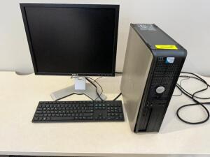 DELL OPTIPLEX GX620 COMPUTER W/ MONITOR AND KEY BOARDS