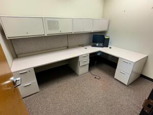 11' X 60" L SHAPED CUBICAL PARTITON AND DESK