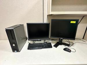 DELL OPTIPLEX GX620 COMPUTER W/ MONITOR AND KEY BOARDS