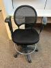 MESH BACK BLACK OFFICE CHAIR W// FOOT RAIL - 2