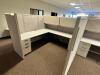 50' X 17' 12 PERSON CUBICAL W/ PARTITIONS AND DESKS - 2