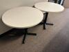 (2) 36" ROUND COMPOSITE TABLES