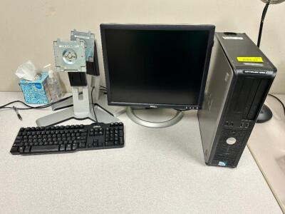 DELL OPTIPLEX GX620 COMPUTER W/ MONITOR AND KEY BOARDS