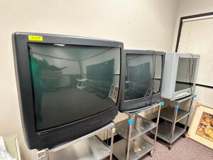 (5) ASSORTED OLDER BOX STYLE TVS.