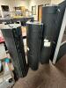 (3) BLACK PLASTIC TRAVEL / STORAGE TUBE CONTAINERS.