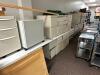 APPROX 20 TWO DRAWER METAL FILE CABINET DESK BASES. - 3