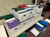 LOT OF ASSORTED OFFICE BINDERS.