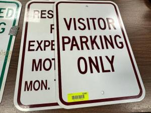 (2) METAL PARKING SIGNS