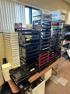 (1) LOT OF ASSORTED PLASTIC FILE ORGANIZER