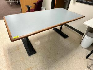 72" X 36" COMPOSITE TABLE W/ DOUBLE PEDESTAL BASES