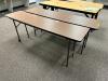 (2) 72" X 18" LAMINATE WOOD TABLES