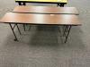 (2) 72" X 18" LAMINATE WOOD TABLES - 2